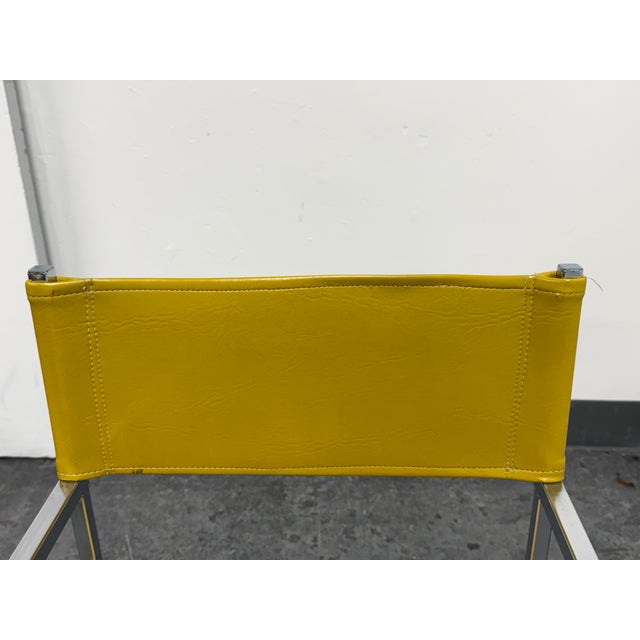 Plastic Director Style Yellow Armchair, Vintage For Sale - Image 7 of 12