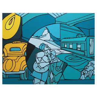 Valério Adami, Le Cervin, Original Screen Print For Sale