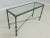 Iron Base Green Finish Glass Top Console Table For Sale - Image 4 of 8