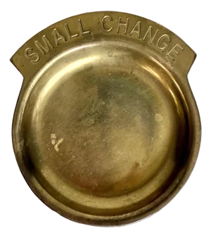Vintage Brass “Small Change” Catchall Trinket Dish