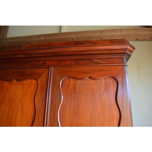 Antique Biedermeier Mahogany Wardrobe For Sale - Image 5 of 10