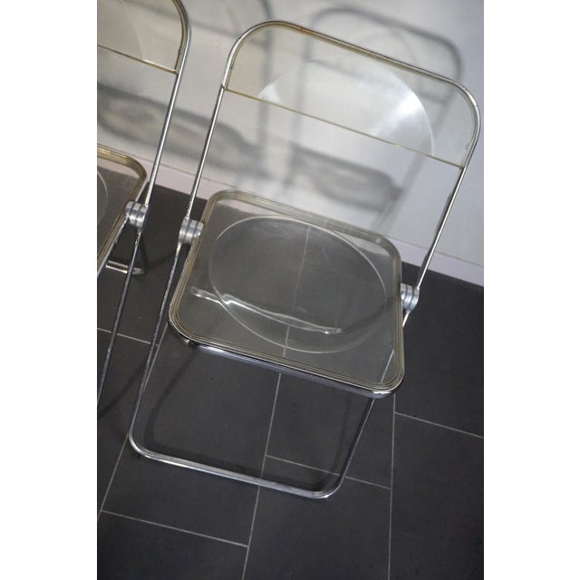 Castelli Vintage Plia Chairs by Giancarlo Piretti for Anonima Castelli, 1970s, Set of 4 For Sale - Image 4 of 10