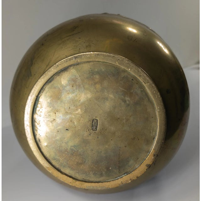 Early 20th Century Japanese Bronze Vase With High Relief Elephant by Yoshimasa For Sale - Image 14 of 17