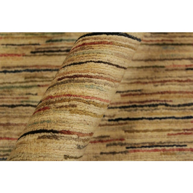 Textile Bohemian Gabbeh Tan/Black Wool Rug - 4'0'' X 5'9'' For Sale - Image 7 of 10