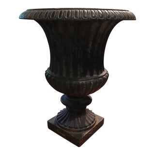Vintage Cast Iron Urn Planter For Sale