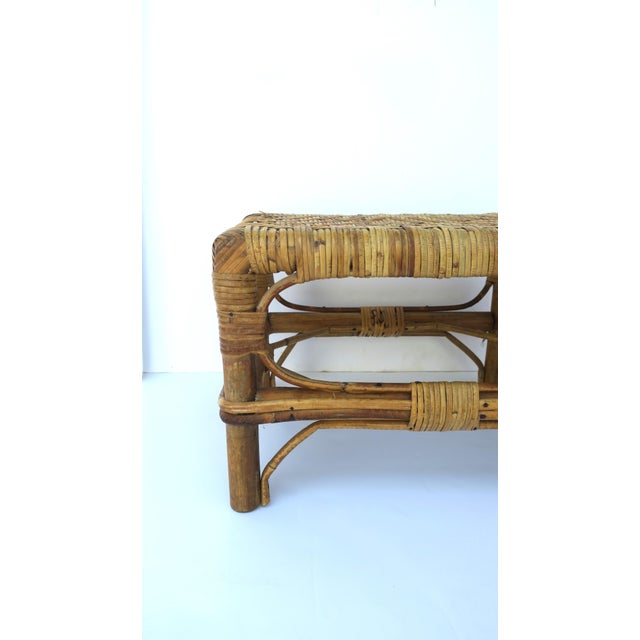 Wicker Rattan Footstool For Sale - Image 11 of 14