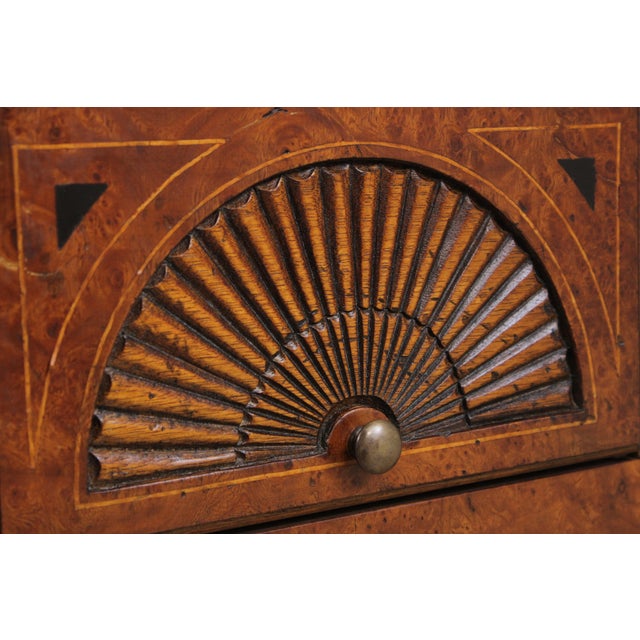 Burl Elm Inlaid Serving Table or Console For Sale - Image 11 of 16