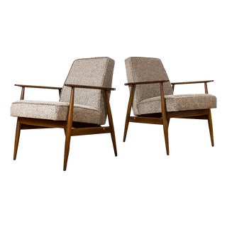 Vintage Lounge Chairs by H. Lis, Poland, 1960s, Set of 2 For Sale