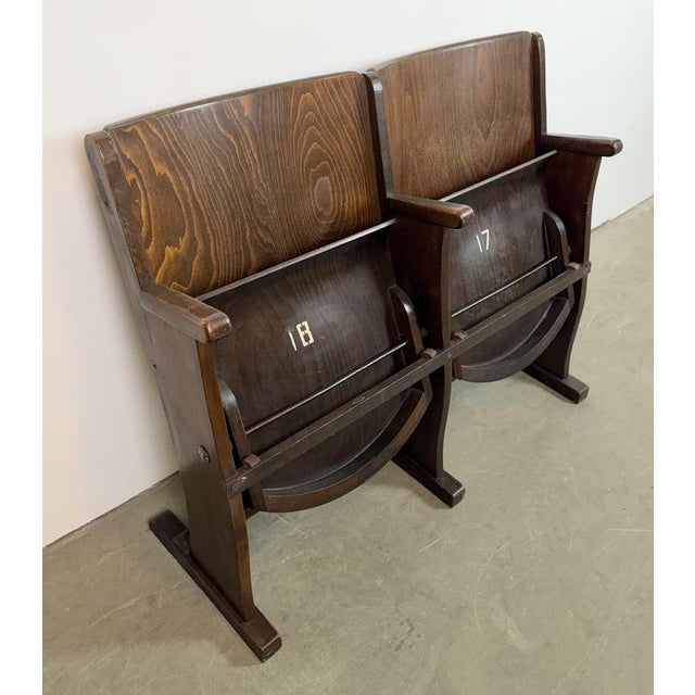 Vintage Two-Seater Cinema Bench from Ton, 1960s For Sale - Image 4 of 18