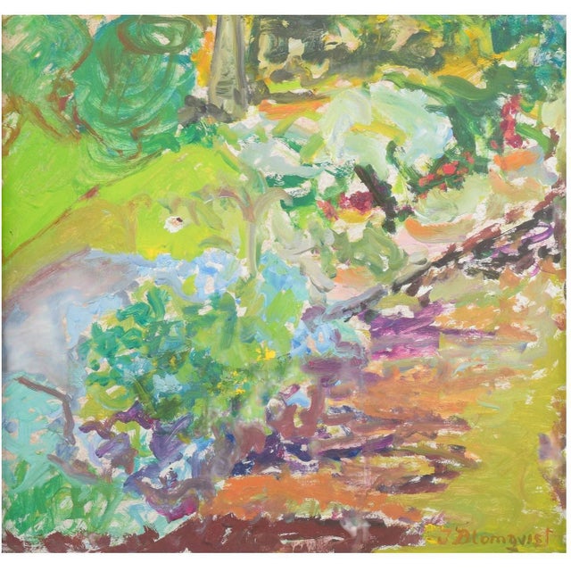 Inge Blomqvist, Landscape Composition, Oil on Panel For Sale - Image 6 of 6