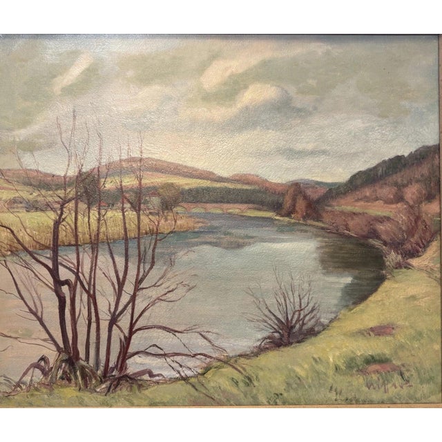 Landscape Composition, Oil Painting on Canvas For Sale - Image 13 of 13