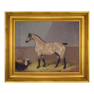 19th Century Equestrian Portrait of a Horse in Stall by Colin Greene 1898