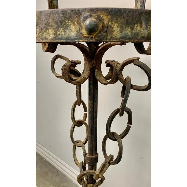 Pair of 19th Century Wrought Iron Wall-Mounted Plant Holders or Torchères For Sale - Image 9 of 11