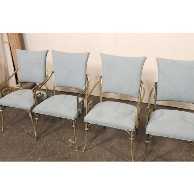 French Set of 4 French Vintage Dining Chairs For Sale - Image 3 of 11