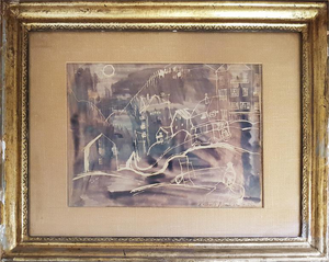 Franco Gentilini, A Marcello Avenali, 1950s, Mixed Media