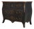 Harden Black Lacquer Chinoiserie Bombe Commode For Sale