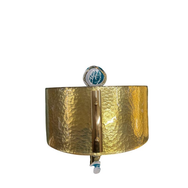 Murano Glass Sconces attributed to Archimede Seguso, 1980, Set of 2 For Sale - Image 4 of 13