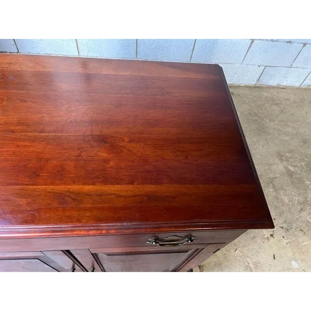 Mid 20th Century Henkel Harris American Colonial Cherry Wood Server or Bar Cabinet For Sale - Image 10 of 12