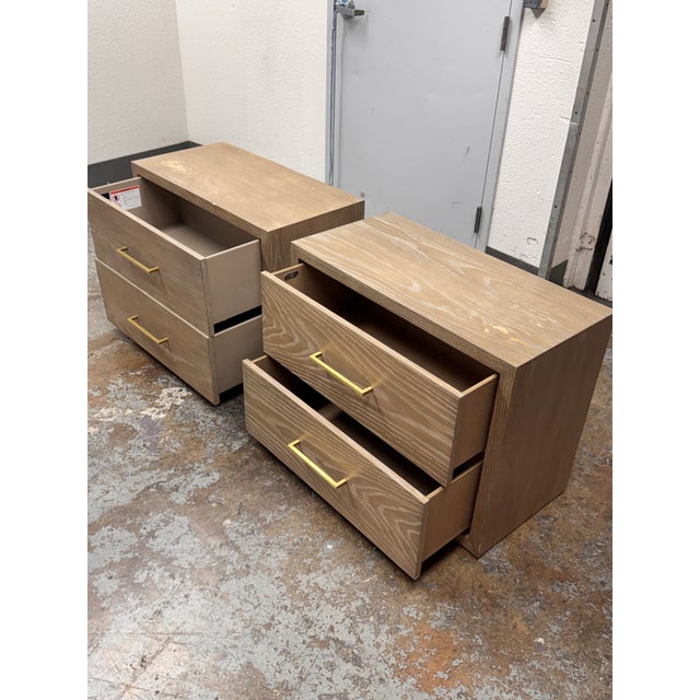 Brown Williams Sonoma Home Madison Nightstands, Pair For Sale - Image 8 of 12