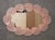 Metal Mid-Century Italian Oval Pink Murano Glass and Brass Wall Mirror, 2000s For Sale - Image 7 of 10