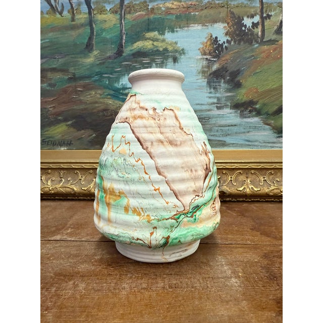 Vintage Stamped Nemadji Pottery Vase Mid Century Modern Style For Sale In Seattle - Image 6 of 8