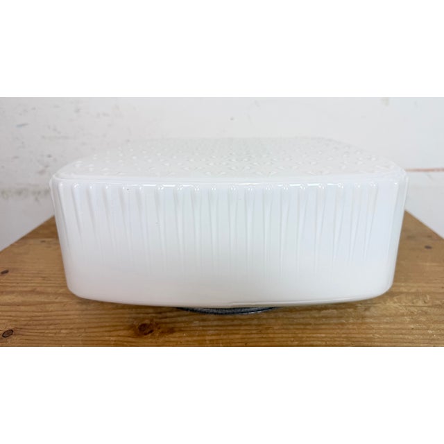 Metal Vintage Wall Light in Milk Glass, 1970s For Sale - Image 7 of 15