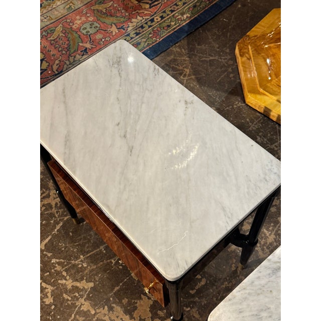 Pair of Italian Art Deco Style Palisander Side Tables For Sale - Image 10 of 12