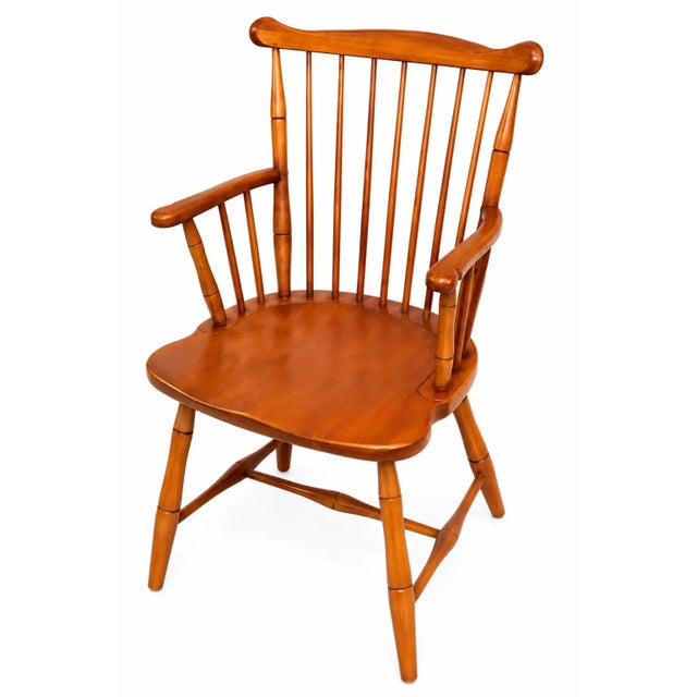 American Authentic Stickley Sold Wood 6 Spindle-Back Windsor Chairs For Sale - Image 3 of 13