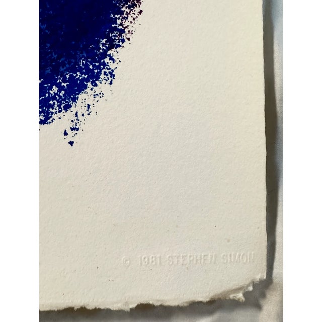 Dan Christensen Dan Christensen "Blue Rancho" Original Serigraph Print 1981 For Sale - Image 4 of 5