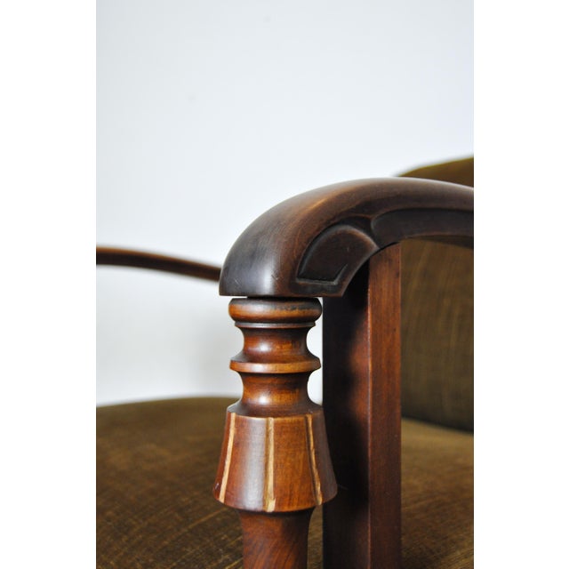 Danish Art Deco Green Velvet Lounge Chair, 1930s For Sale - Image 12 of 17