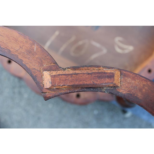 Antique Mahogany Scalloped Table With Inlaid Top For Sale - Image 12 of 17
