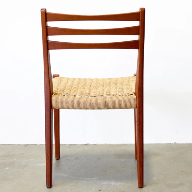 Wood Svegards Markaryd Set of 4 Teak Dining Chairs With Danish Cord Seats For Sale - Image 7 of 14