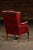 Animal Skin Vintage Tufted Leather Wingback Chesterfield Armchair in Oxblood For Sale - Image 7 of 15