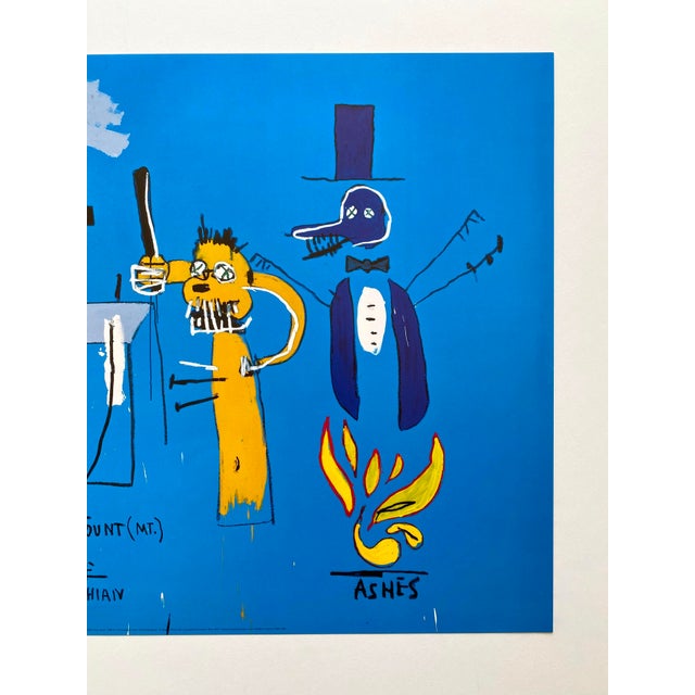 Jean Michel Basquiat Jean Michel Basquiat Estate Offset Lithograph Pop Art Print " the Dingoes That Park Their Brains With Their Gum " 1988 For Sale - Image 4 of 12