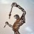 Black Abstract Twisted Wire Sculpture of a Banderillero and Bull For Sale - Image 8 of 12
