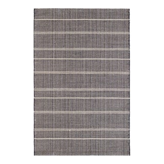 Bunny Williams for Dash & Albert Samson Black Indoor/Outdoor Rug, 6' x 9' For Sale