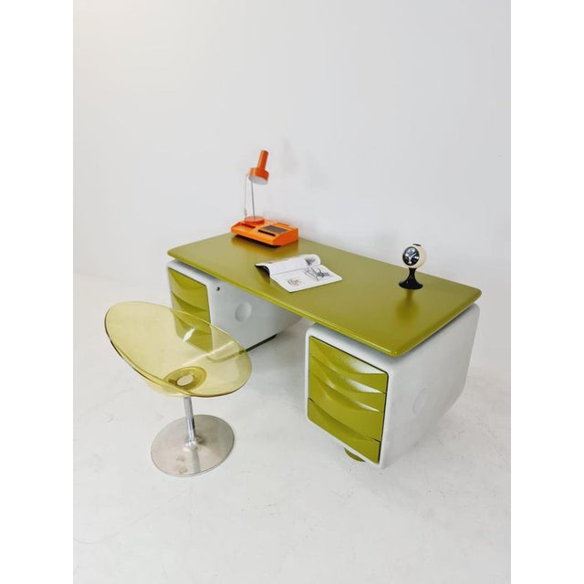 Contemporary Space Age Writing Desk in Fiberglass by Ernest Igl for Wilhelm Werndl, 1970s For Sale - Image 3 of 11