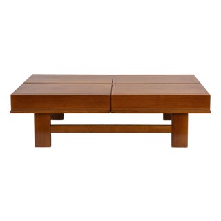 Coffee Table in Walnut by Giovanni Michelucci, 1970s For Sale