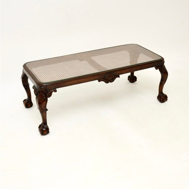 Brown Antique Walnut Coffee Table, 1900s For Sale - Image 8 of 8