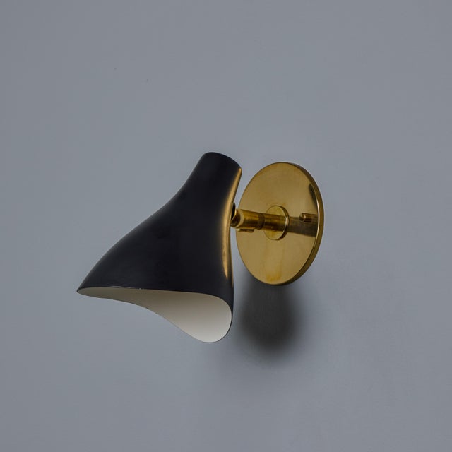 Metal 1950s Gino Sarfatti Model #10 Sconce for Arteluce in Black For Sale - Image 7 of 12