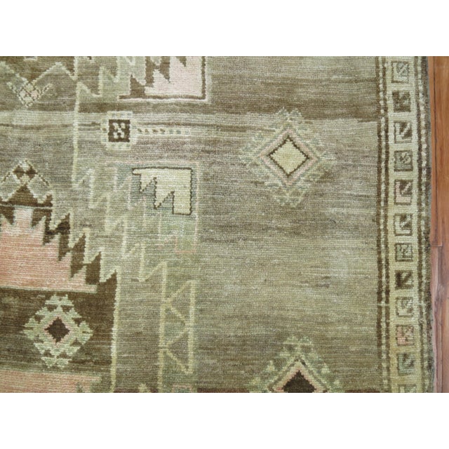 Mid 20th Century Zabihi Collection Tribal Turkish Room Size Rug - 6'9" x 12'2" For Sale In New York - Image 6 of 6