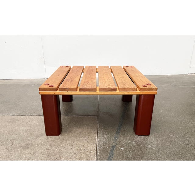 Vintage Pinewood and Plastic Outdoor Couch Table, 1970s For Sale - Image 12 of 18