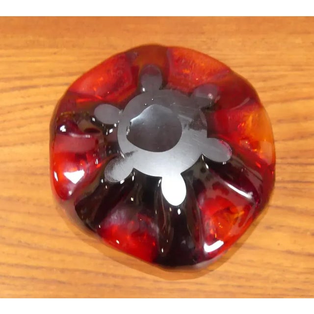 Large Murano Glass Bowl in Red, 1960s For Sale - Image 6 of 8