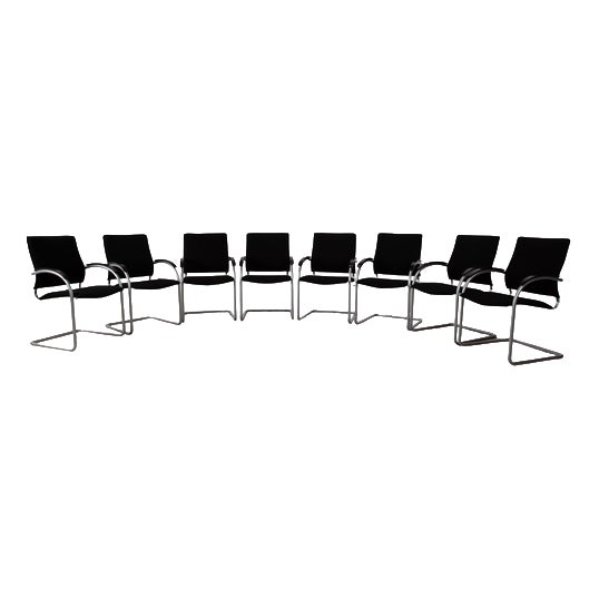 Fabric S74 Cantilever Chairs from Thonet, Set of 8 For Sale