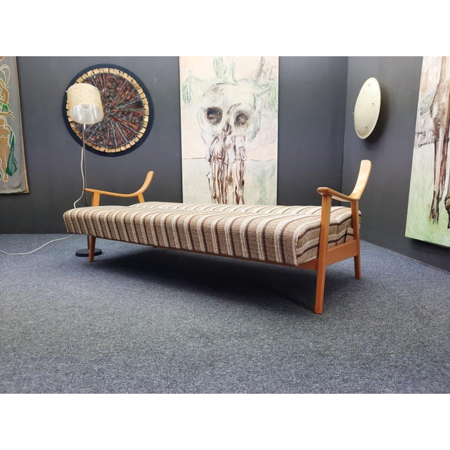 Wood Mid-Century Modern Folding Sofa and Daybed by Wilhelm Knoll, 1960s For Sale - Image 7 of 17