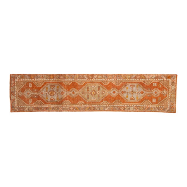 Vintage Distressed Oushak Rug Runner 2'6" X 10'8" For Sale