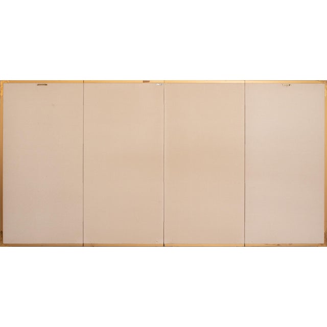 1970s Shōwa Era Japanese Byobu Screen, "Autumn Landscape With River" For Sale - Image 16 of 18