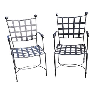 Janus Et Cie Amalfi Outdoor Armchairs - A Pair For Sale