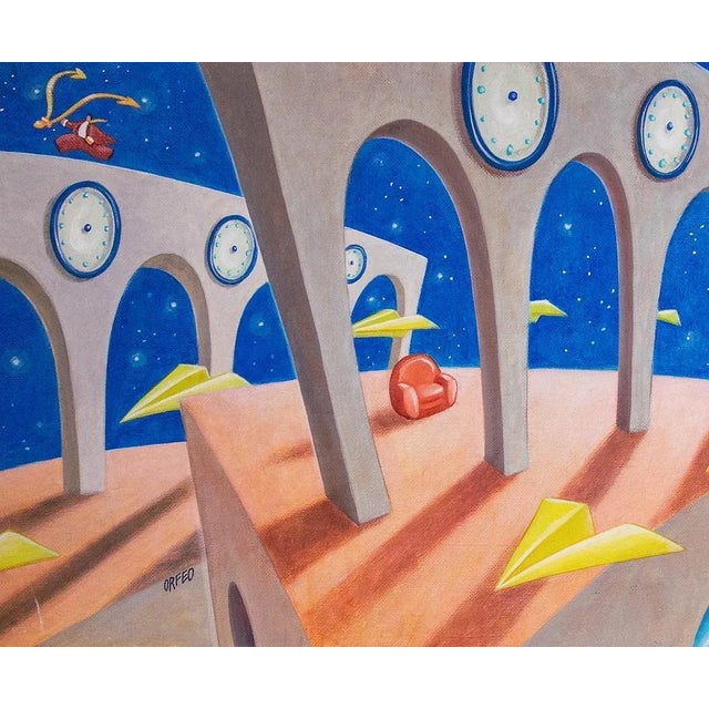 Believe Yourself Smart is a mixed colored artwork realized by the artist Orfeo in 2002 Original oil painting on canvas....