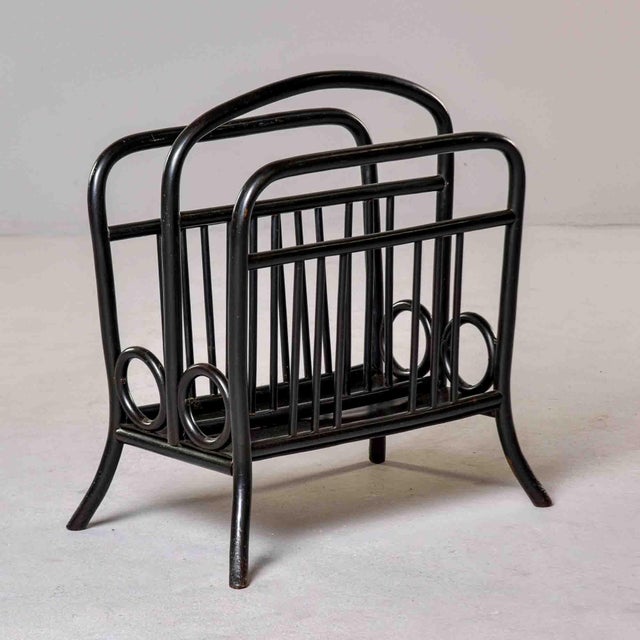 Thonet Thonet Model 33 Bentwood Magazine Rack in Ebonized Finish For Sale - Image 4 of 11